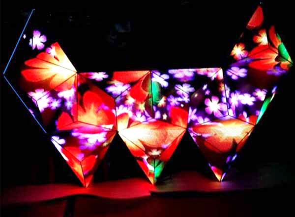 三角板led顯示屏,舞台異（yì）形顯示屏