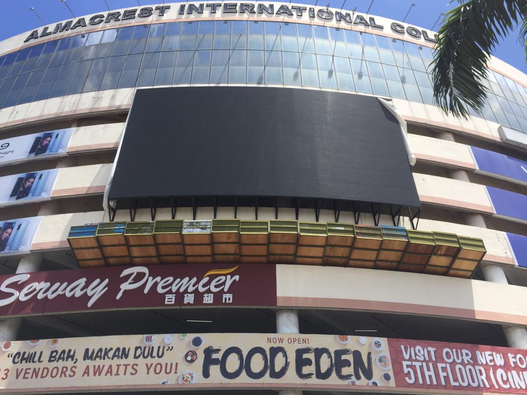 室外（wài）P8LED顯示屏120平方